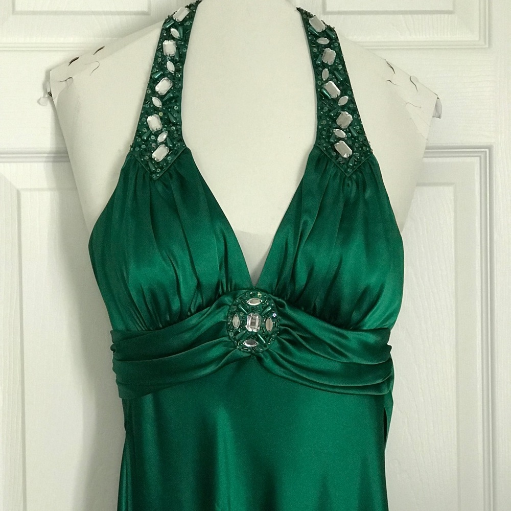 Long formal gown/dress green